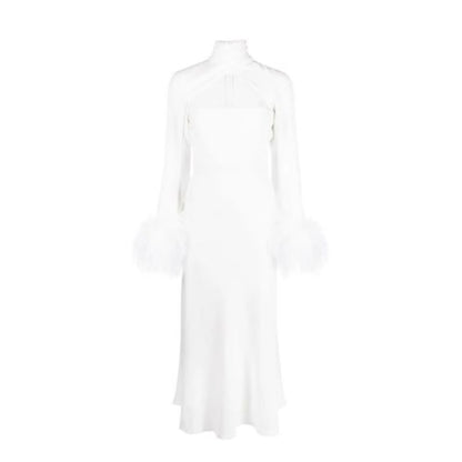 16ARLINGTON Womens Fit Flare White Midi Dress Twist Neck Cut Out Size 8 RRP 950