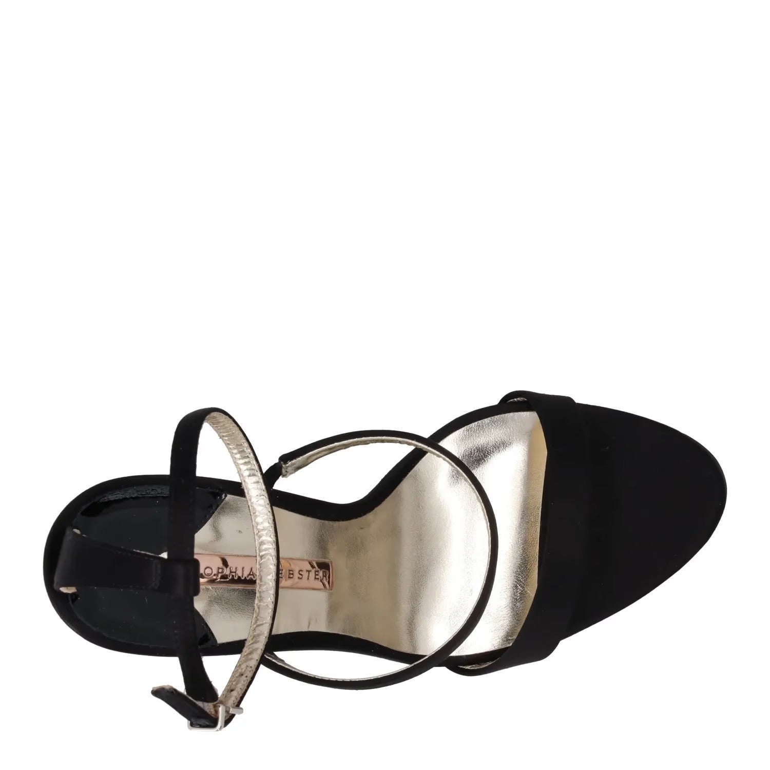 SOPHIA WEBSTER Rosalind Crystal Satin Sandals Black High Heel Buckle EU41 RRP500 — View 7