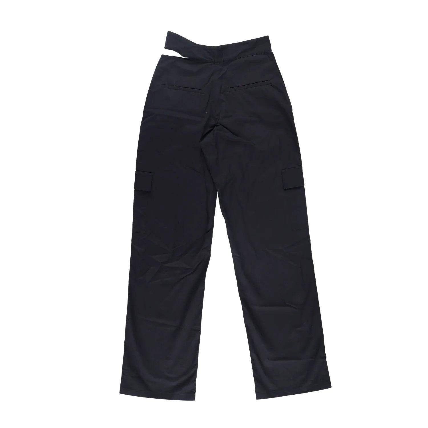 JADE CROPPER Womens Wrap Belt Cargo Trousers Black High Rise Wide Leg XS RRP 575 — View 11