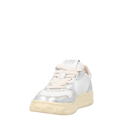 AUTRY Womens Medalist  Bicolour White Leather Low Top Sneaker EU 35 RRP 190 — View 3