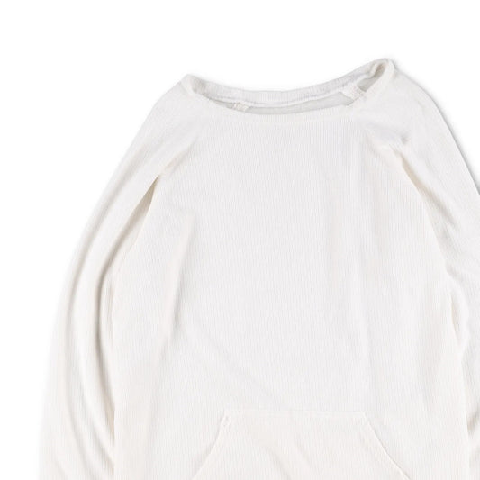 GREG LAUREN Womens White Cotton Pullover Jumper Women Crew Neck Size 3 RRP 350 — View 2