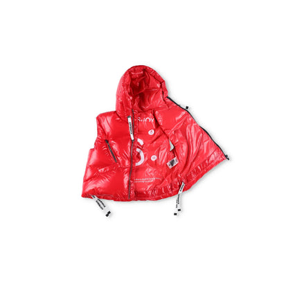 KHRIS JOY Kids Gillet Red Quilted Puffer Waistcoat Zip Closure Size 1 RRP 570 — View 6
