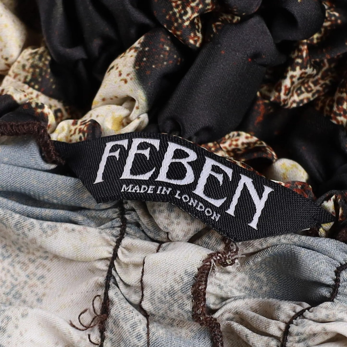 FEBEN Womens Cocktail Twist Mini Dress Brown Sleeveless Strappy Size M RRP 525 — View 5
