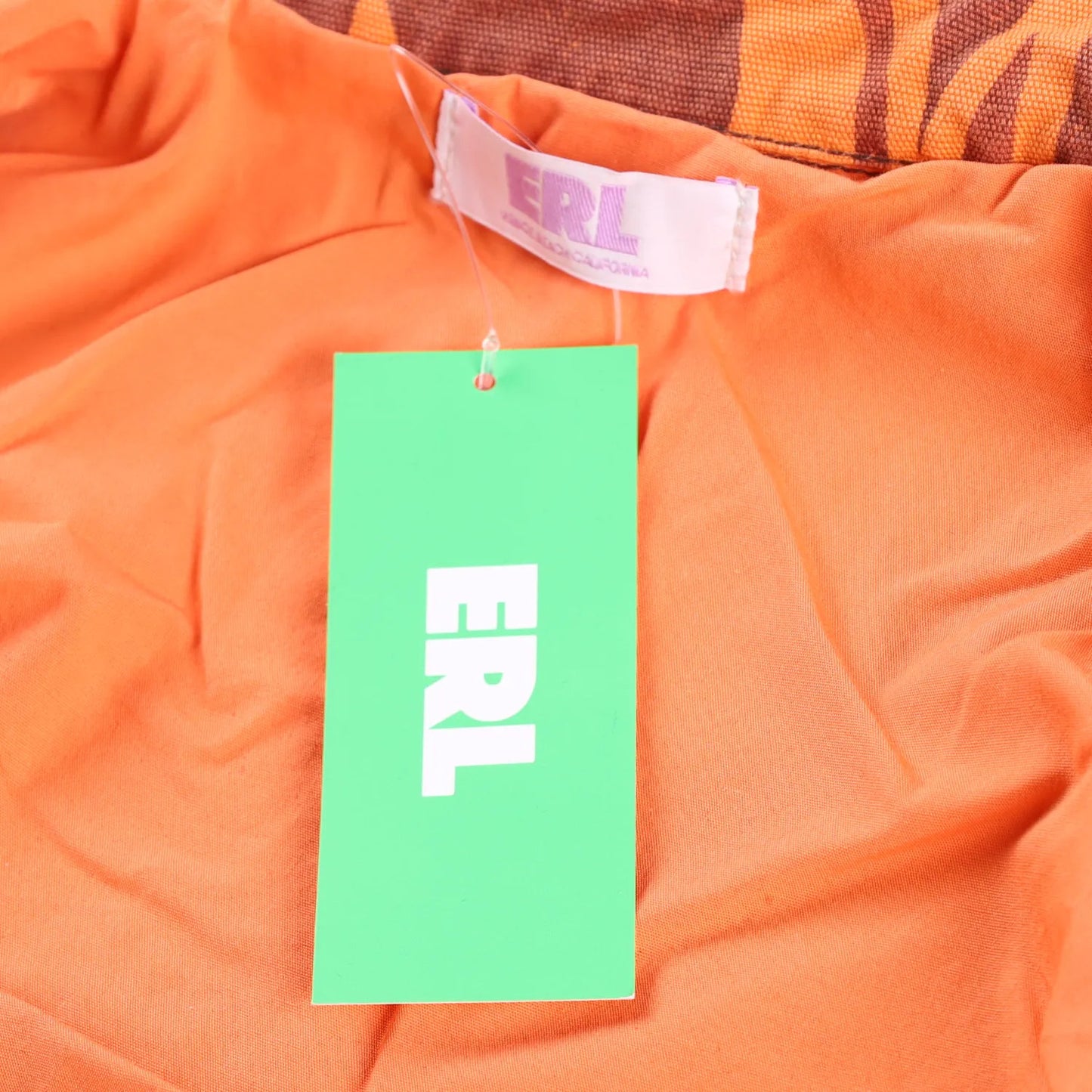 ERL Unisex Canvas Jacket Woven Orange Button Graphic Print Long Sleeve XS RRP450 — View 7