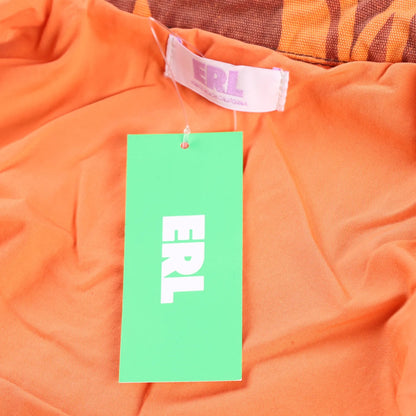 ERL Unisex Canvas Jacket Woven Orange Button Graphic Print Long Sleeve XS RRP450 — View 7