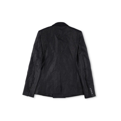 SAINT LAURENT Mens Button Accents Blazer Cotton Blend Black Size 48 RRP 2045 — View 12