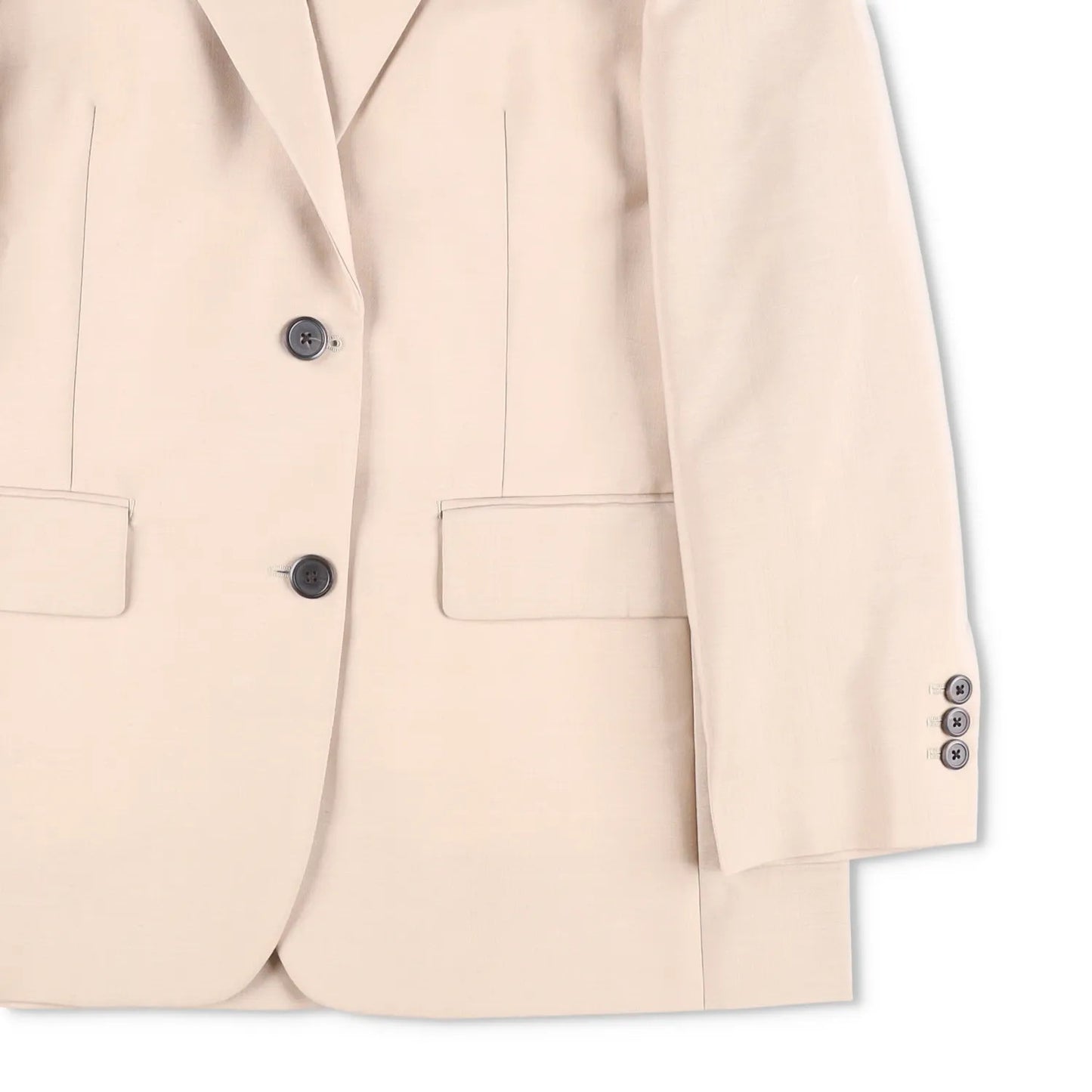 PRADA Women Blazer Jacket Long Sleeve Single Breasted Beige Suit Size 40 RRP2954 — View 4