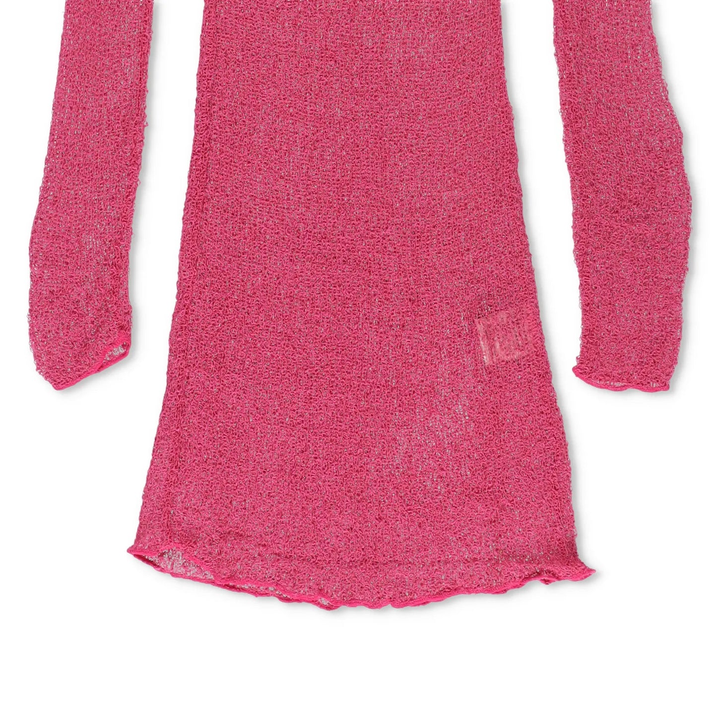 AMBRA MADDALENA Womens Andy Mini Dress Pink Sheer Long Sleeve Boat Neck M RRP135 — View 5