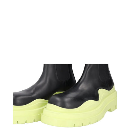BOTTEGA VENETA Mens Chelsea Boots Black Yellow Leather High Ankle UK 11 RRP 1090 — View 8