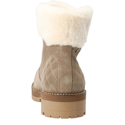 BARBOUR Womens Lula Ankle Boots Brown Suede Casual Taupe Fur Detail UK 3 RRP 139 — View 7