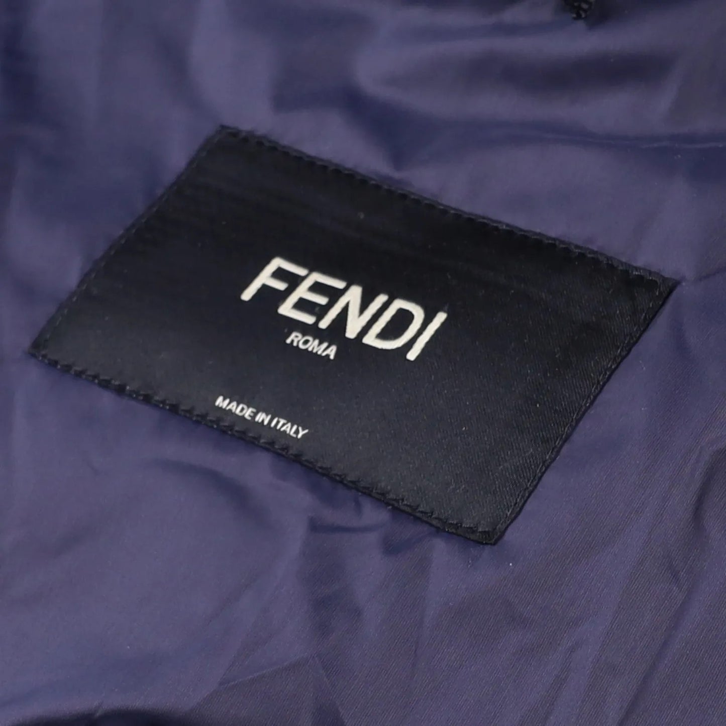 FENDI Mens Blouson Embossed Jacket Shirt Jacket Blue Knit Size 48 RRP 2150 — View 9