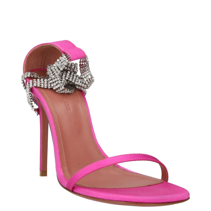AMINA MUADDI Womens Heels Stiletto Pink Leather Rhinestone Strap UK 4 RRP 550 — View 2