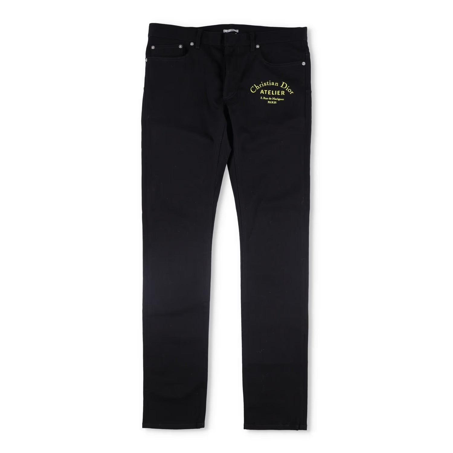 DIOR HOMME Mens Slim Fit Jeans Black Dior Logo Mid Rise Size 32 RRP 660