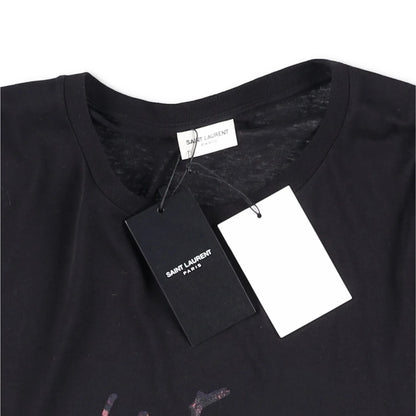 SAINT LAURENT Mens T-Shirt Cotton Black Logo Crew Neck Size XL RRP 400 — View 6