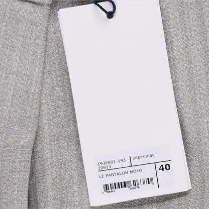 JACQUEMUS Womens Wide Leg Trousers Grey Silk Blend Pockets Size 40 RRP 300 — View 7