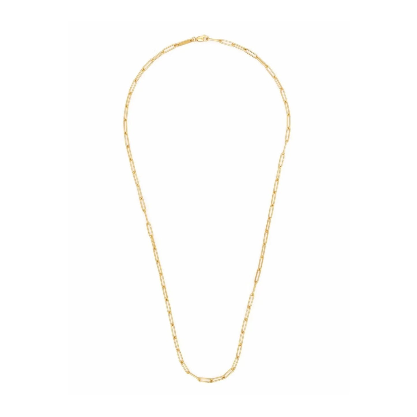 TOM WOOD Gold Plated Box Chain Necklace Lobster Fastening One Size RRP 182