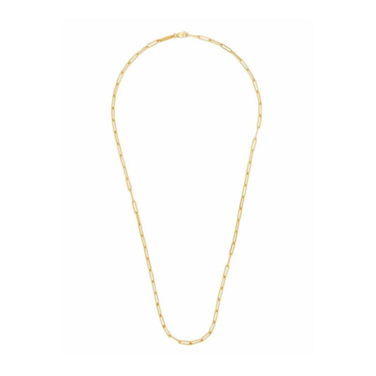TOM WOOD Gold Plated Box Chain Necklace Lobster Fastening One Size RRP 182