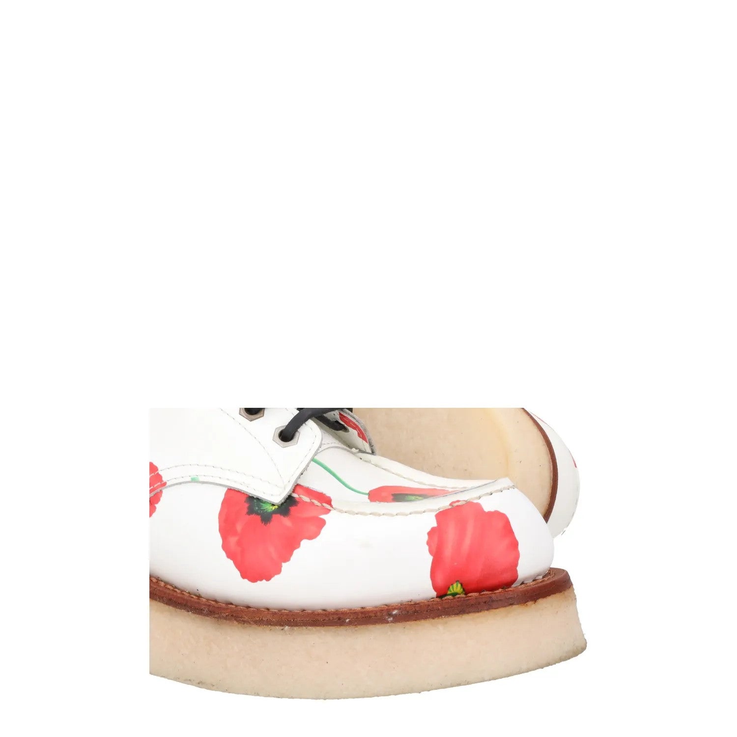 KENZO Womens Yama Lace Boots Leather Casual White Red Floral Size 38 RRP 735 — View 9