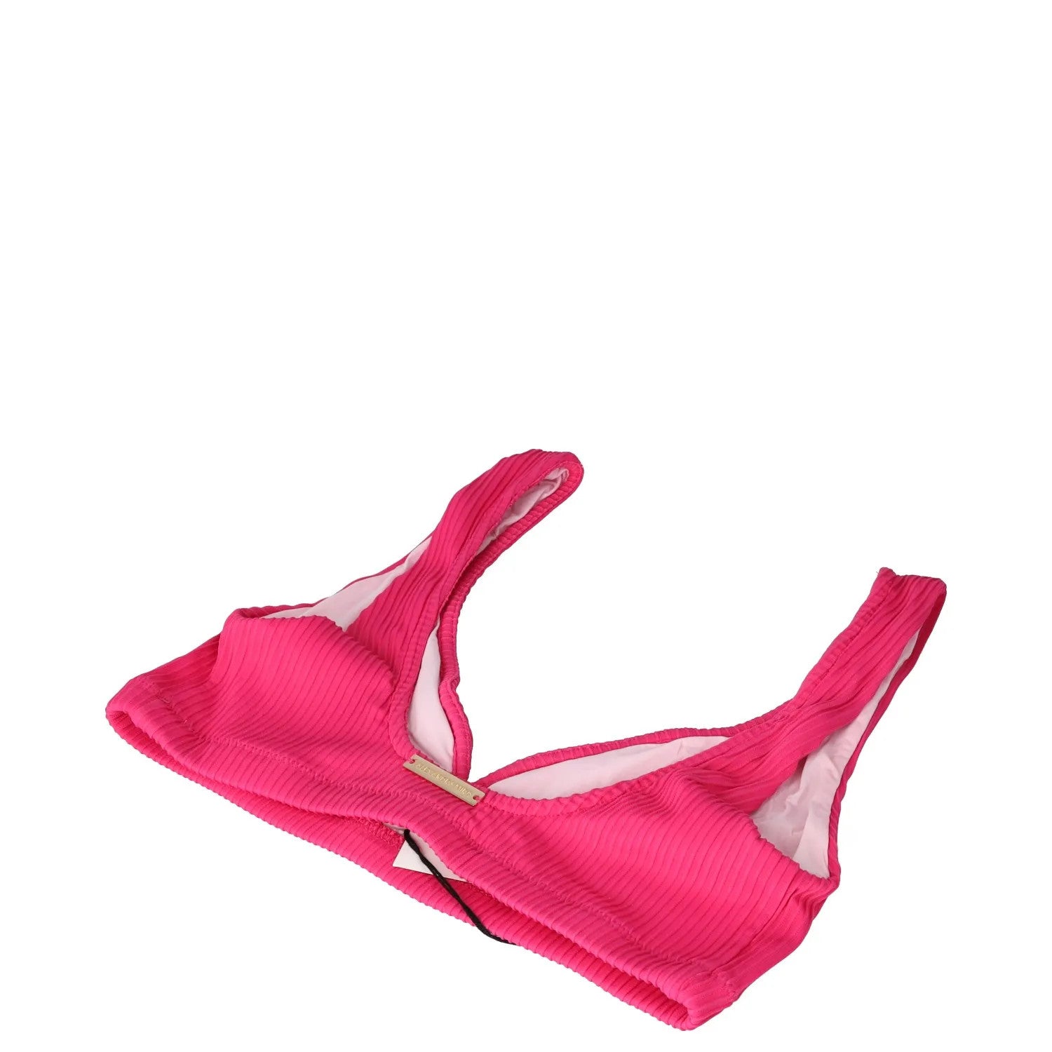 ALEXANDRA MIRO Womens Kamala Bikini Top Raspberry Texture Solid Strappy S RRP155 — View 5