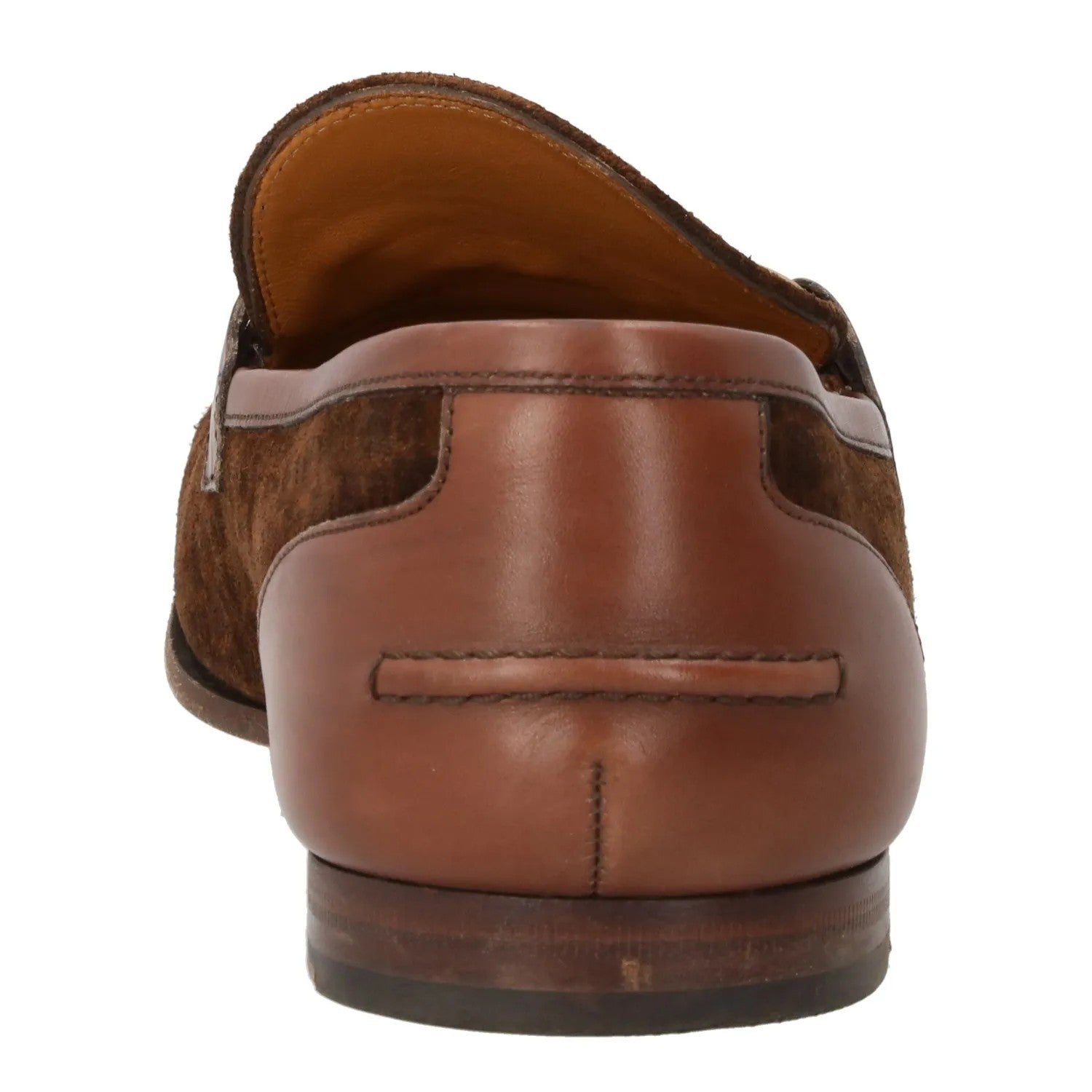 GUCCI Mens Jordan Leather Loafers Core Brown Flat Small Heel Size UK 9 RRP 645 — View 7