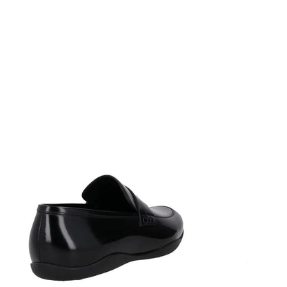 HARRYS Mens Dress Shoes Black Leather Slip On Almond Toe Loafers UK 12.5 RRP 250 — View 6
