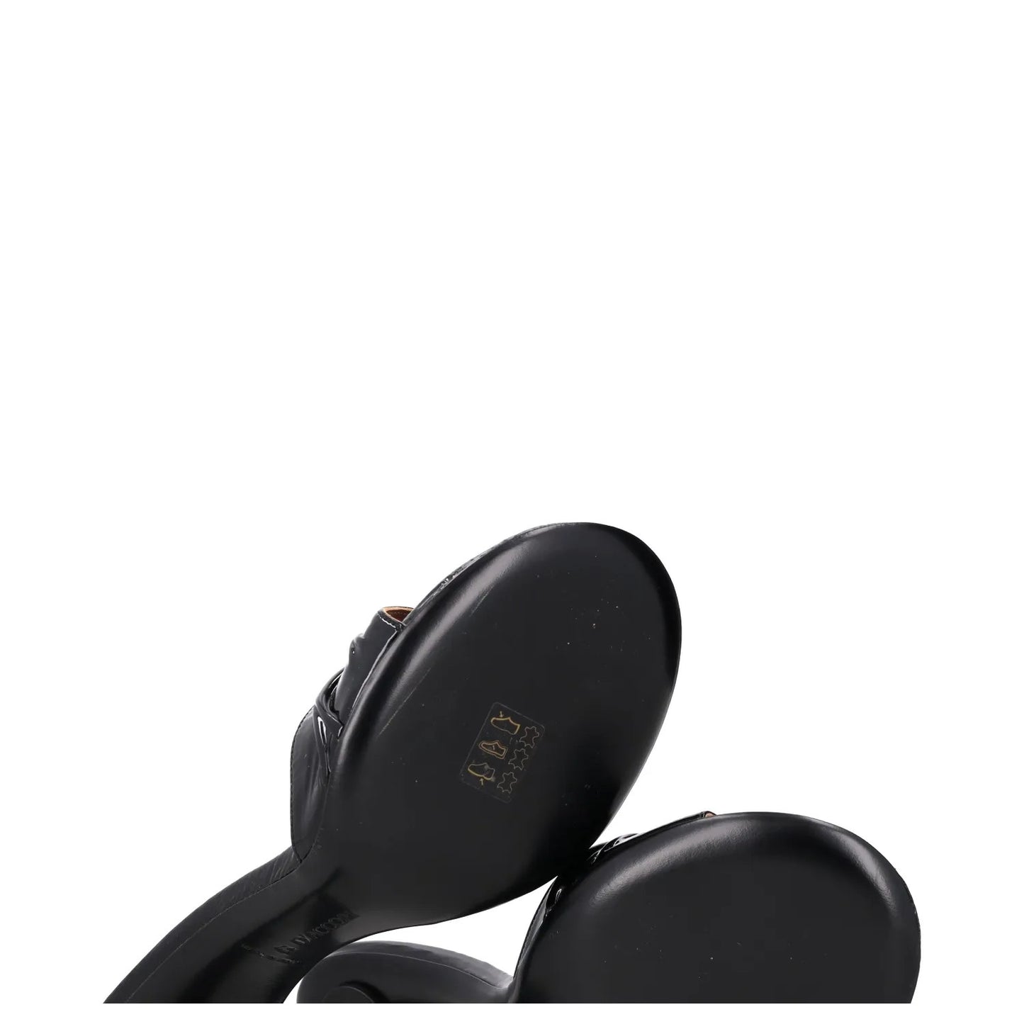 D'ACCORI Womens Heels Black Leather Stiletto Mules Slip On Open Toe UK 8 RRP 595 — View 9