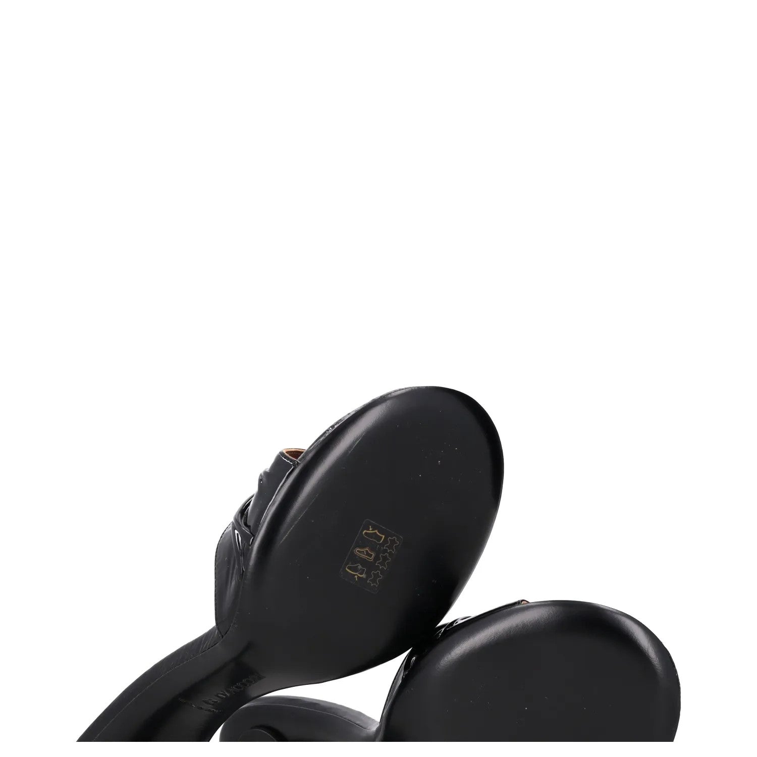 D'ACCORI Womens Heels Black Leather Stiletto Mules Slip On Open Toe UK 8 RRP 595 — View 9