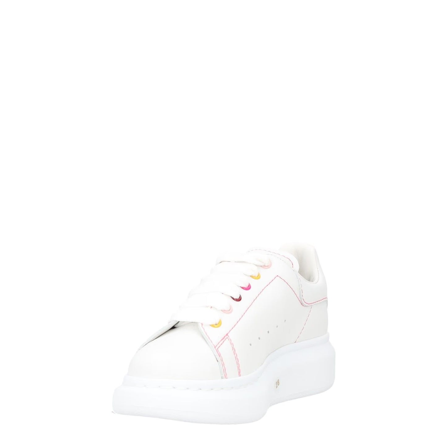 ALEXANDER MCQUEEN Girls Trainers White Low Top Lace Up Chunky UK 10 RRP 524 — View 3