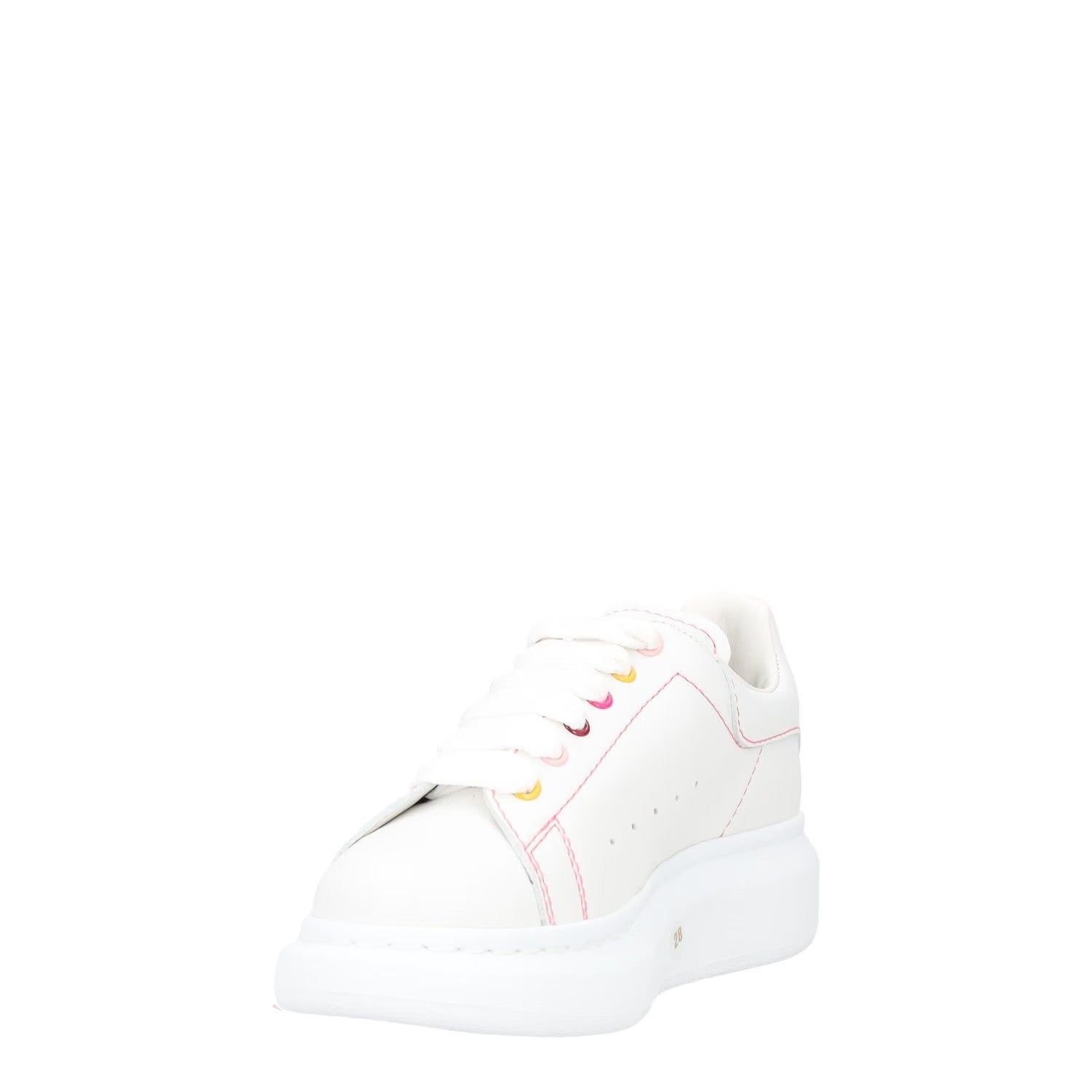 ALEXANDER MCQUEEN Girls Trainers White Low Top Lace Up Chunky UK 10 RRP 524 — View 3