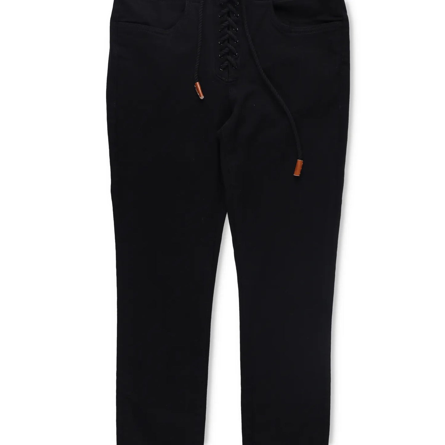 FRAME Womens Trousers Mid Rise Lace Up Skinny Black Cotton Blend Size 28 RRP 150 — View 3