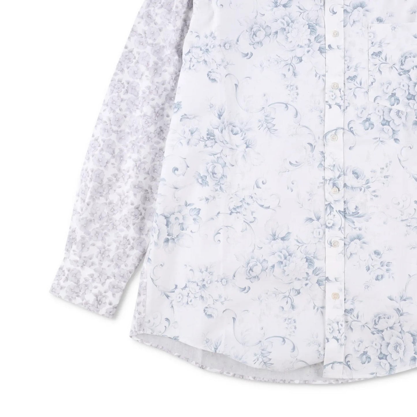 MARINE SERRE Mens Shirt Recycled Cotton White Floral Pattern Size S RRP 200 — View 3