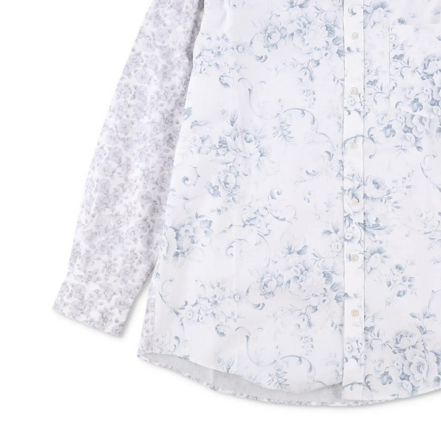 MARINE SERRE Mens Shirt Recycled Cotton White Floral Pattern Size S RRP 200 — View 3
