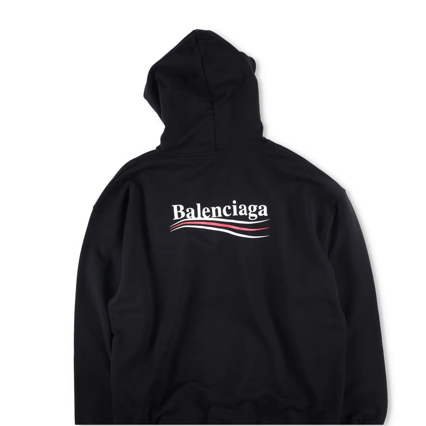 BALENCIAGA Unisex Adults Hoodie Cotton Black Kangaroo Pocket Logo XS RRP 690 — View 6