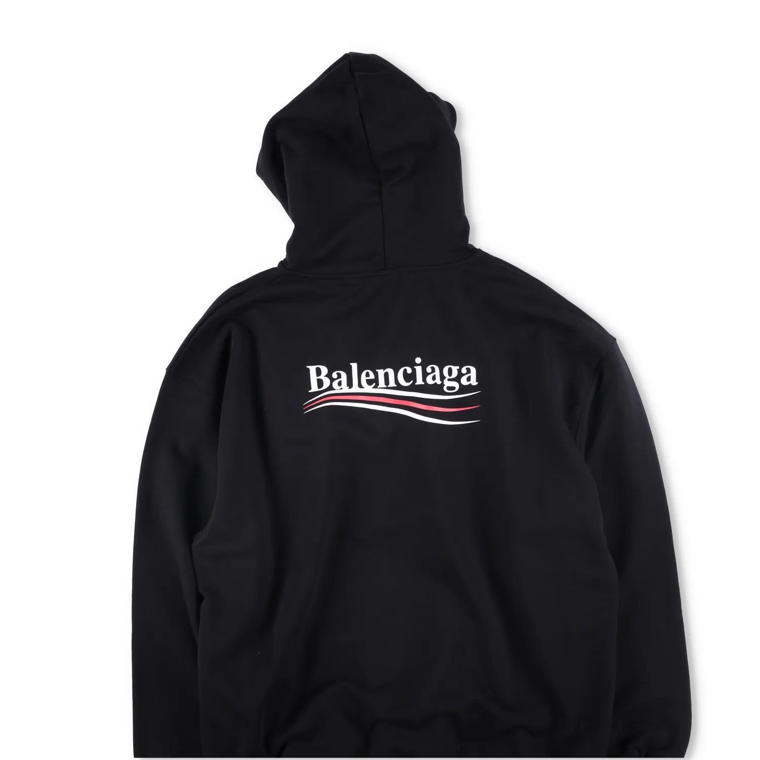 BALENCIAGA Unisex Adults Hoodie Cotton Black Kangaroo Pocket Logo XS RRP 690 — View 6