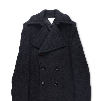 BOTTEGA VENETA Womens Black Double Breasted Overcoat Cotton Blend 40 RRP 3500 — View 2