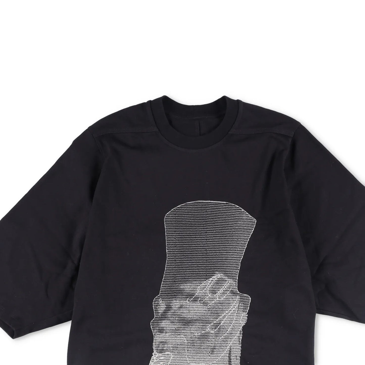RICK OWENS Mens T-Shirt  Ron Jumbo Short Sleeve Crew Neck Black Size M RRP 585 — View 2