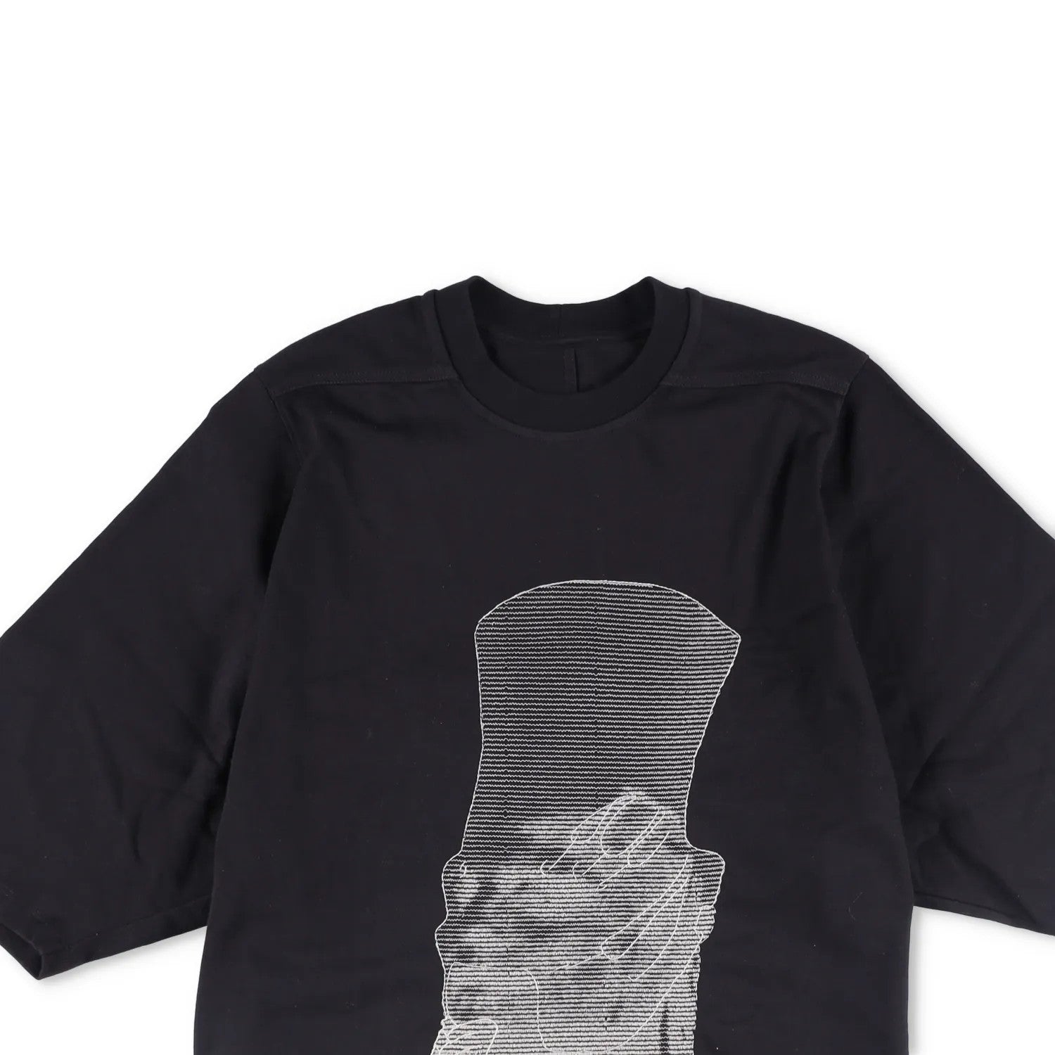 RICK OWENS Mens T-Shirt  Ron Jumbo Short Sleeve Crew Neck Black Size M RRP 585 — View 2