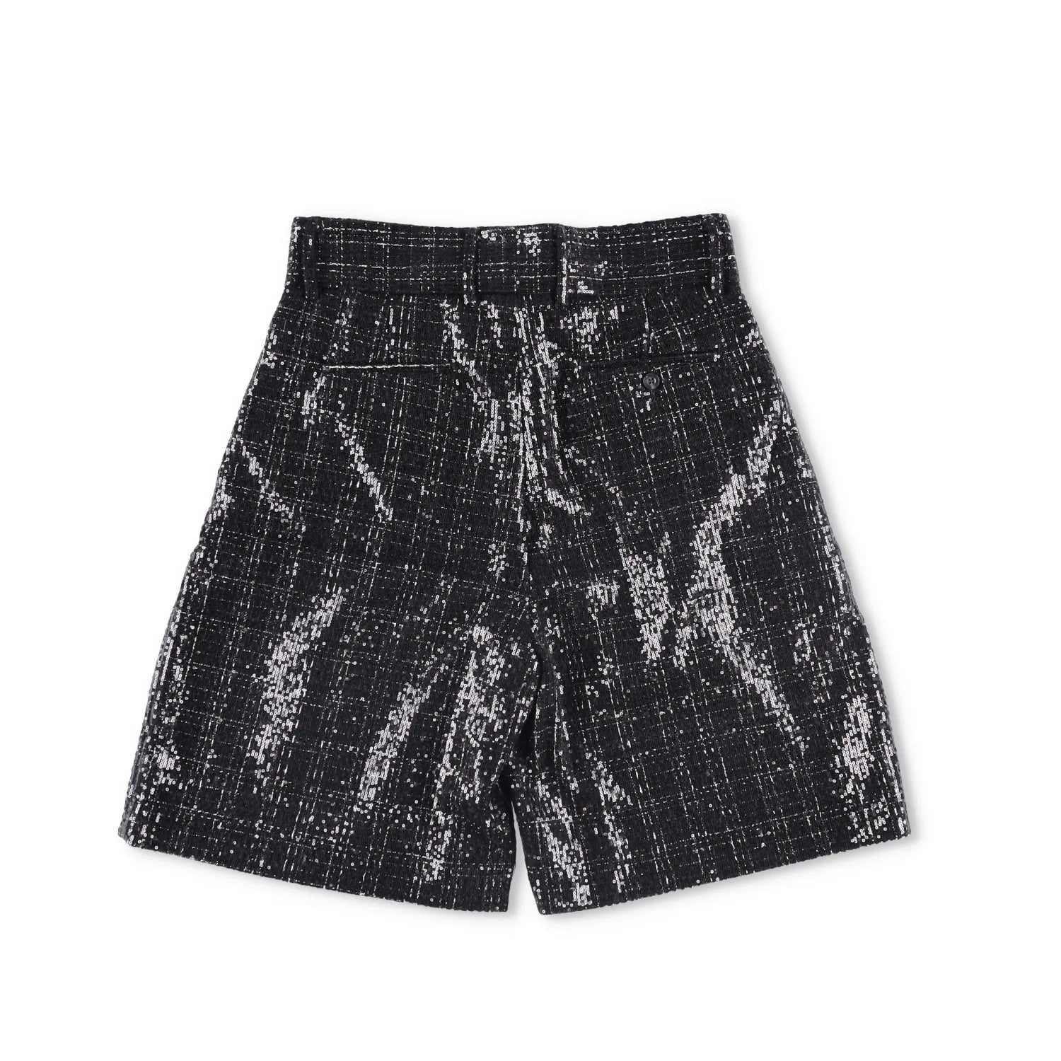 AMIRI Mens Sequin Boucle Skater Shorts Black Tweed Shiny Size 50 RRP 890 — View 11