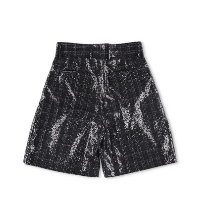 AMIRI Mens Sequin Boucle Skater Shorts Black Tweed Shiny Size 50 RRP 890 — View 11