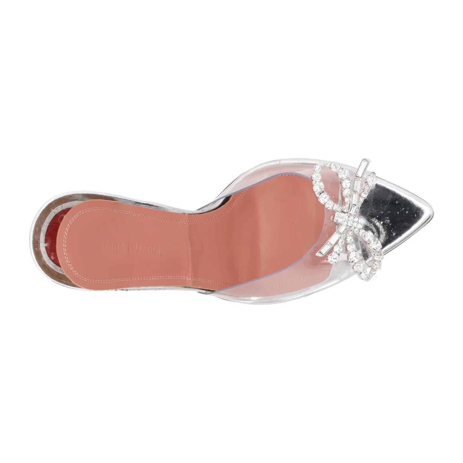 AMINA MUADDI Rosie Glass Slipper Mule Clear PVC Crystal High Heels UK 5 RRP 855 — View 7
