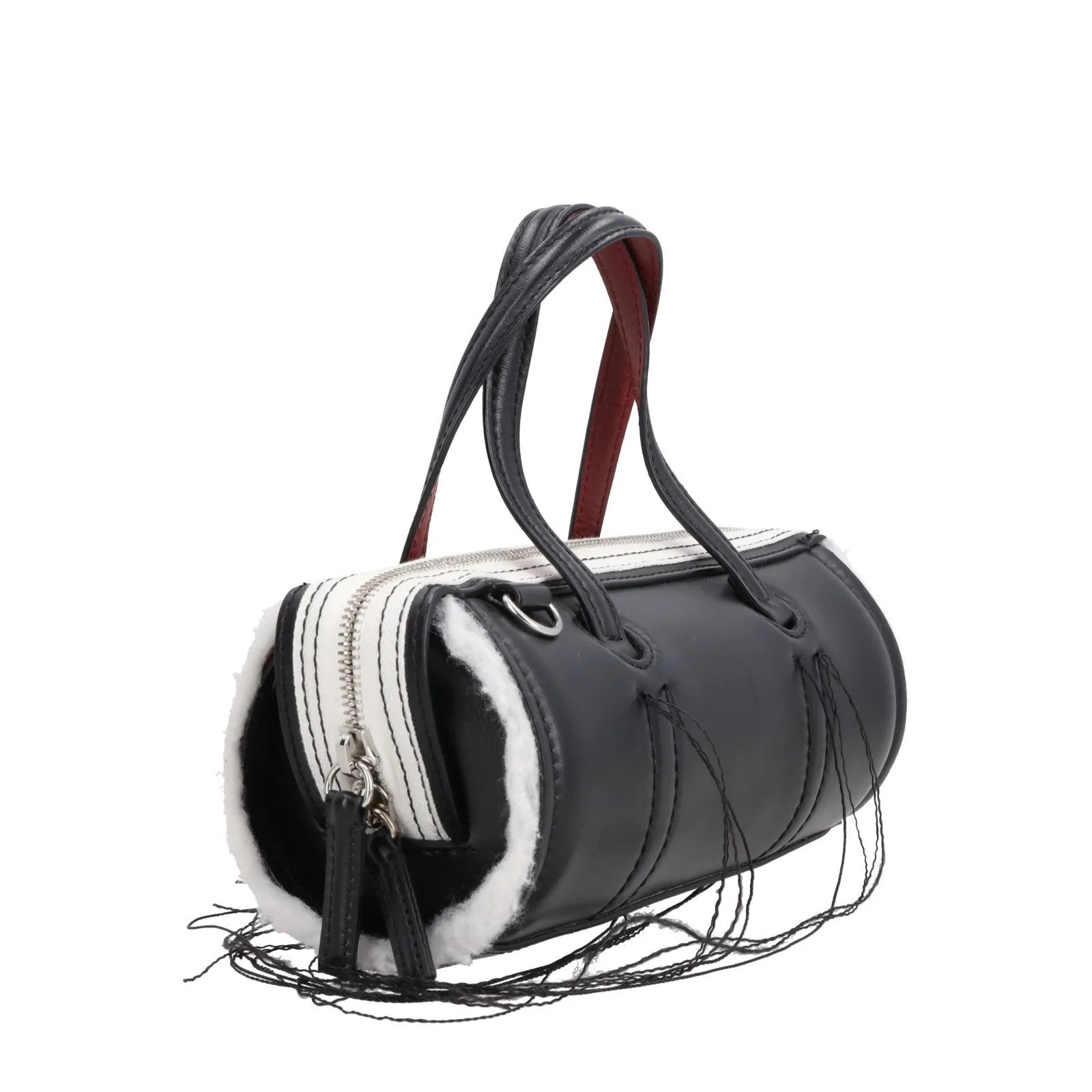 DENTRO Womens Anona Leather Crossbody Bag Black Leather Top Handle OS RRP 535 — View 3
