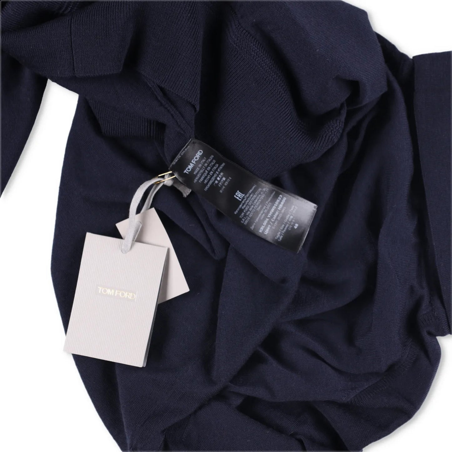 TOM FORD Mens Fine Gauge Merino Roll Neck Blue Turtleneck Jumper Size 48 RRP 930 — View 6