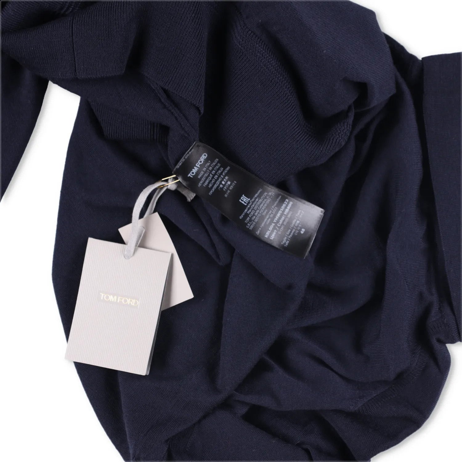 TOM FORD Mens Fine Gauge Merino Roll Neck Blue Turtleneck Jumper Size 48 RRP 930 — View 6