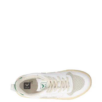 VEJA Boys Trainers White Green Beige Leather Low Top Lace Up UK 3 RRP 75 — View 7