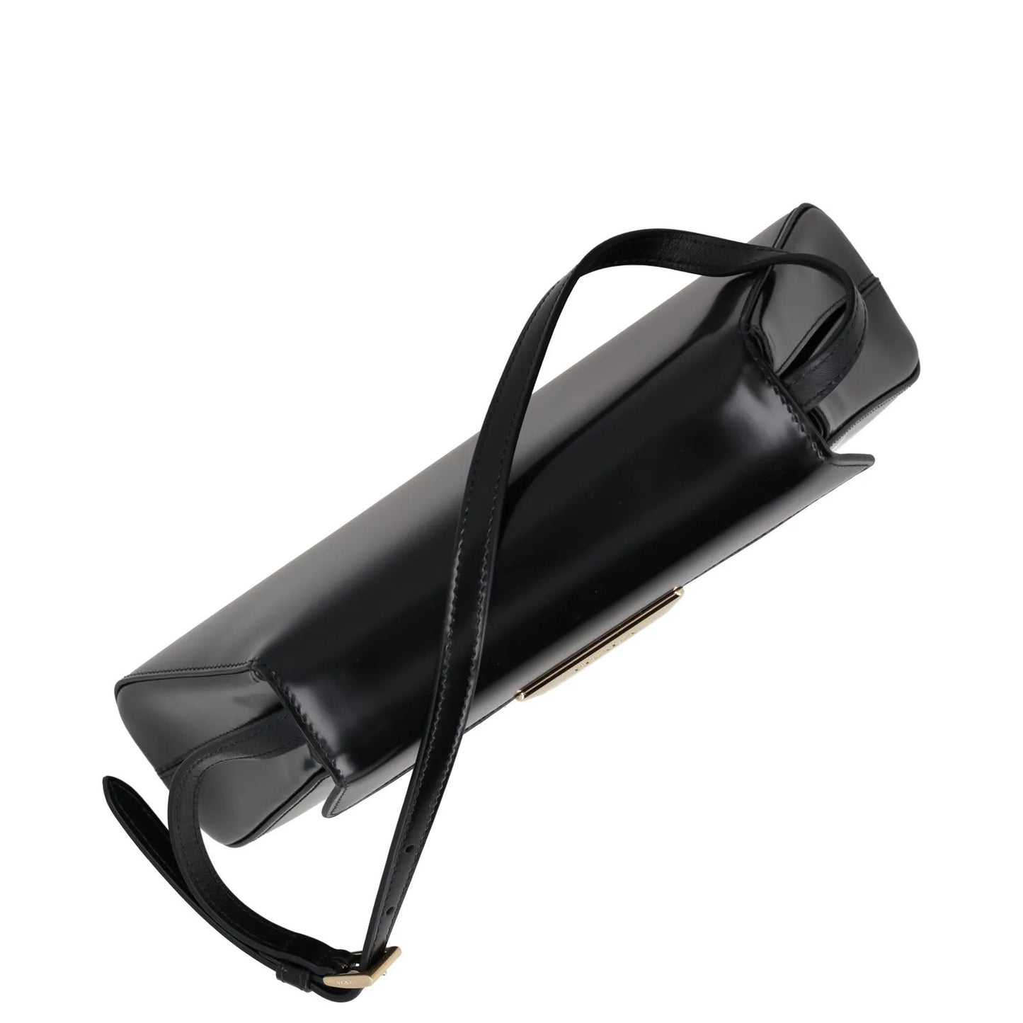 PRADA Womens Spazzolato Brushed Leather Shoulder Bag Black Size M RRP 2650 — View 7