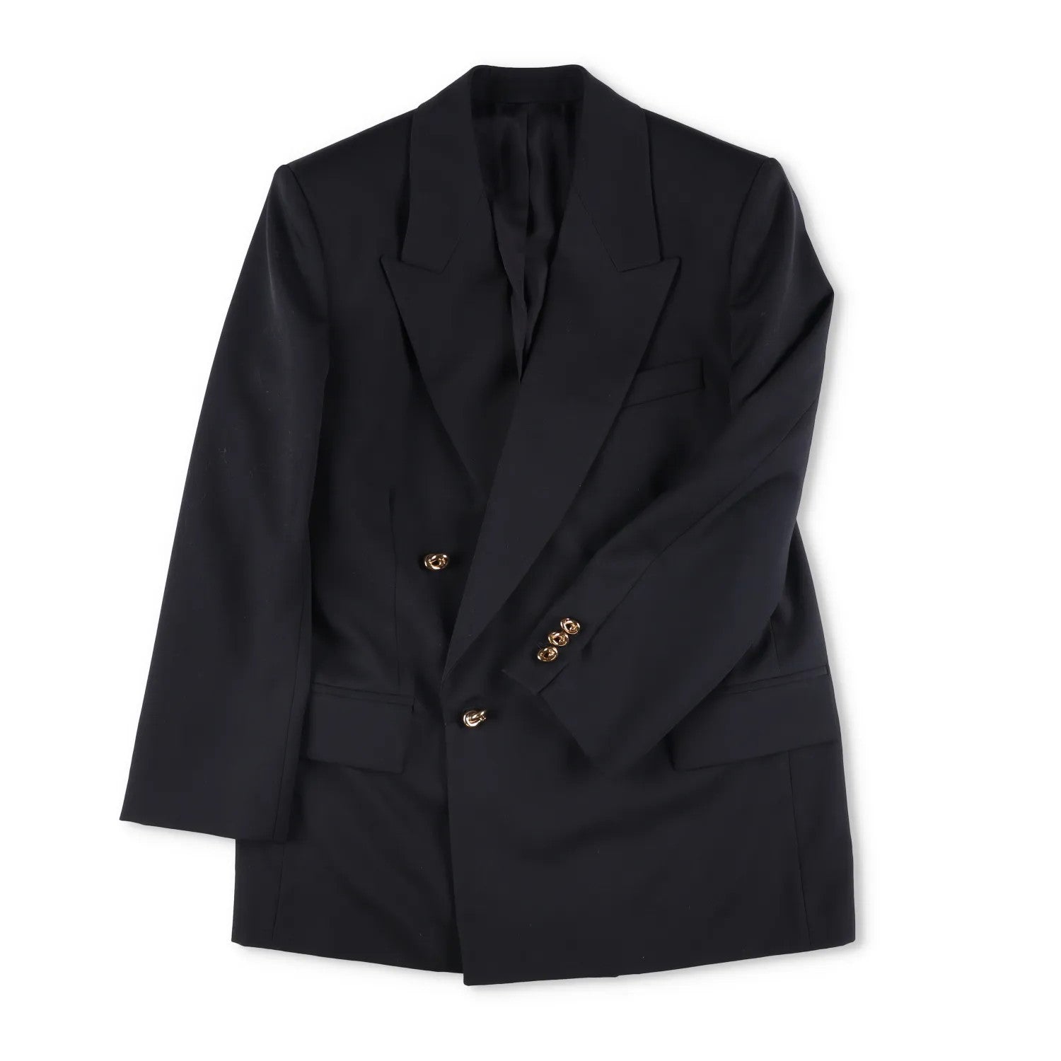 BOTTEGA VENETA Womens Blazer Jacket Long Sleeve Double Breasted Black 44 RRP2060 — View 5