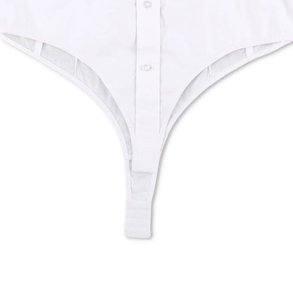 BETTTER Womens Fitted Bra Shirt White Basic Button-Up White Size S RRP 530 — View 5
