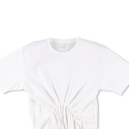 MAGDA BUTRYM Womens Re25 T-Shirt 01 Ruffle Short Sleeve Crop White 34 RRP 330 — View 2