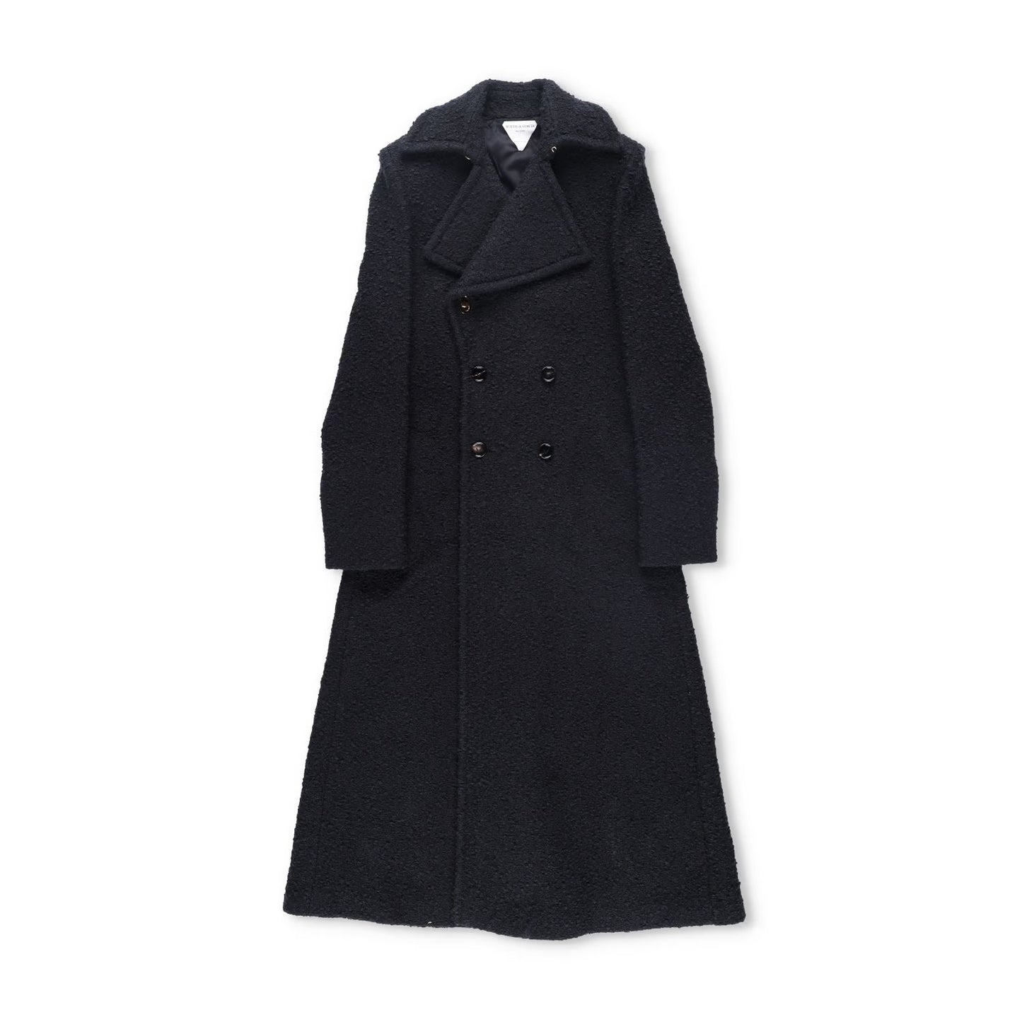 BOTTEGA VENETA Womens Black Double Breasted Overcoat Cotton Blend 40 RRP 3500 — View 3