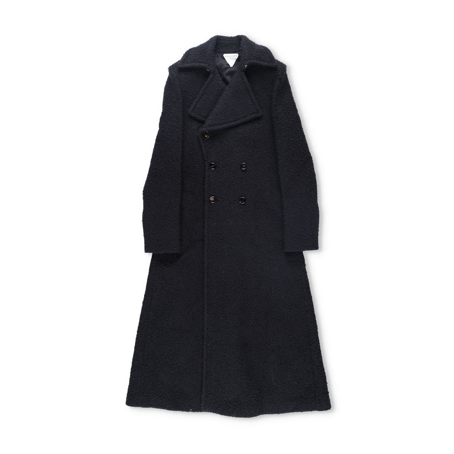 BOTTEGA VENETA Womens Black Double Breasted Overcoat Cotton Blend 40 RRP 3500 — View 3